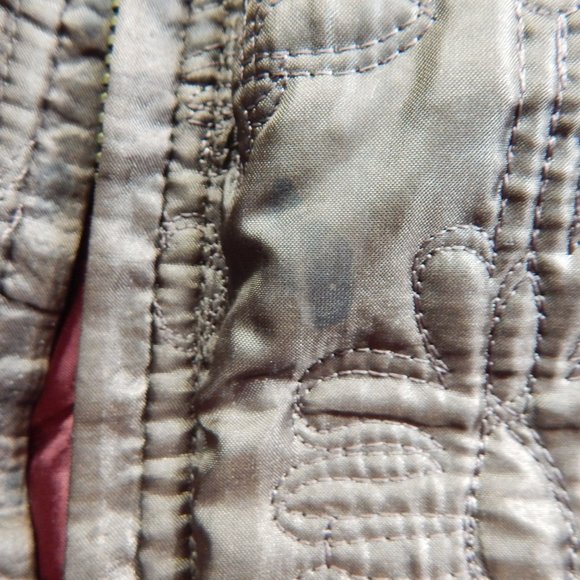 Chico's Womens Brown and Red Reversible Embroidered Zip Up Coat Size 0 - Picture 6 of 9